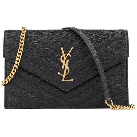 ysl black monogram envelope chain wallet bag